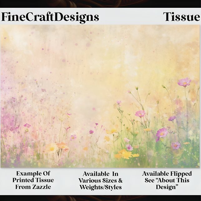 Papel De Seda Pastel Flores Silvestres Pradera Primaveral DZ5R D (Subido por el creador)