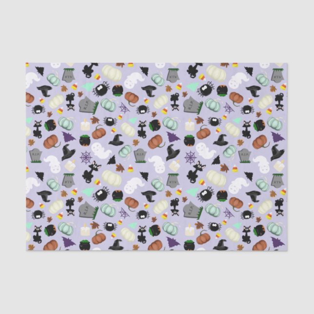 Papel De Seda Pastel Halloween (Anverso)