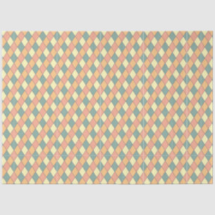 Papel De Seda Pastel Harlequín Diamante Geométrico