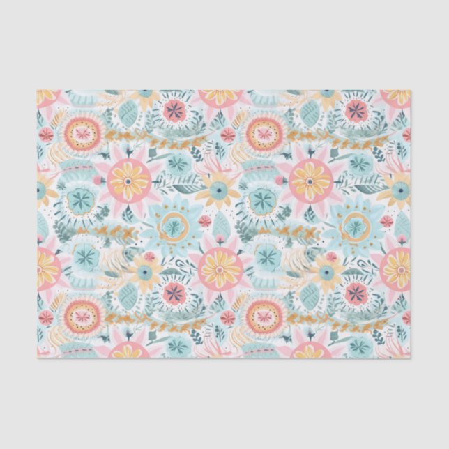 Papel De Seda Pastel lindo boho (Anverso)