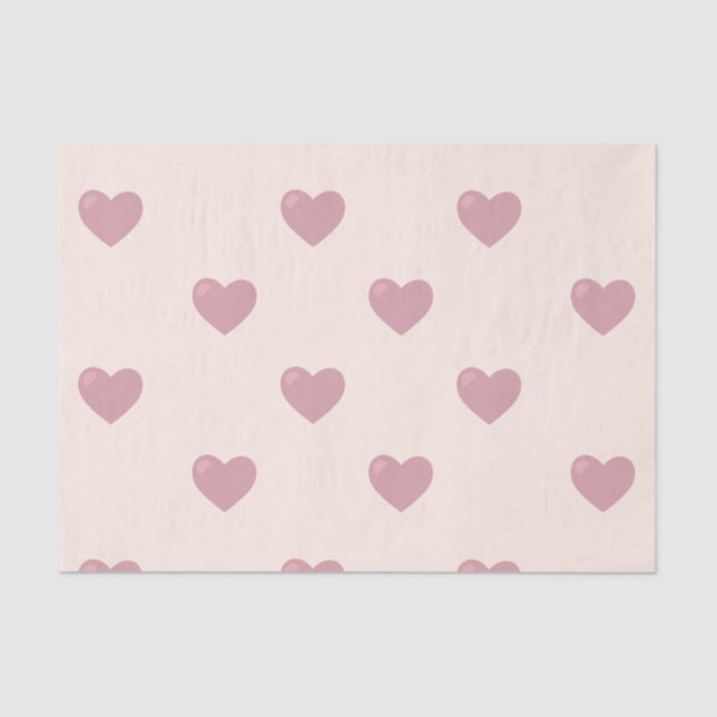 Papel De Seda Pastel Love Hearts (Anverso)