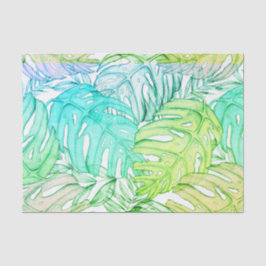 Papel De Seda Pastel monstera hoja de palma de hoja tropical acu