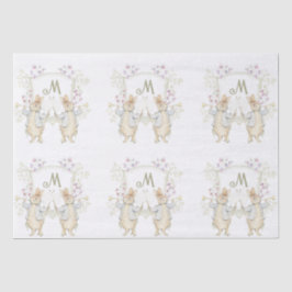 Papel De Seda Pastel Peter el Conejo Monograma Gemelos Baby Show