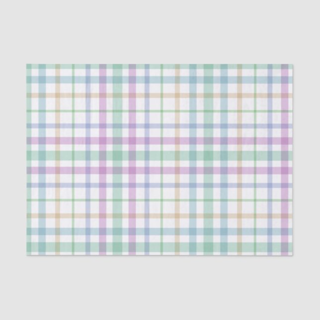 Papel De Seda Pastel Plaid (Anverso)