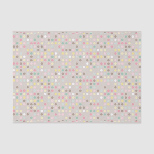 Papel De Seda Pastel Polka Dot Baby Shower (Anverso)