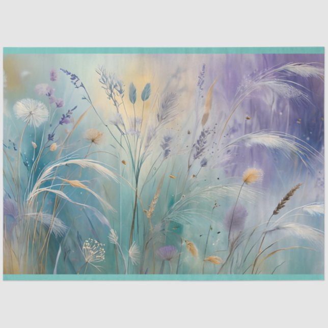 Papel De Seda Pastel Resumen Susurros de la Naturaleza, Grasas I (Anverso)