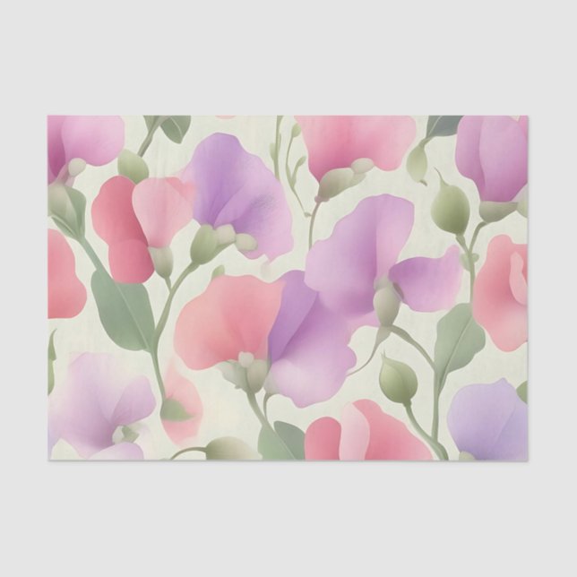 Papel De Seda Pastel retro con encanto y dulce (Anverso)