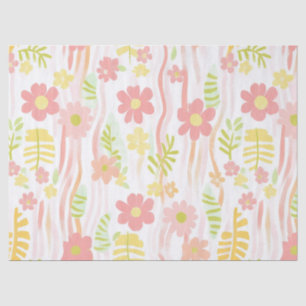 Papel De Seda Pastel Retro Floral (3)