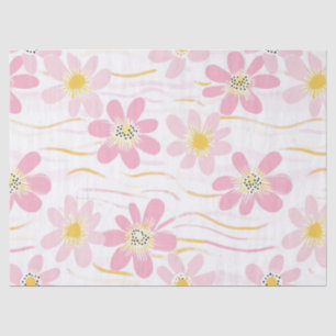 Papel De Seda Pastel Retro Floral (4)
