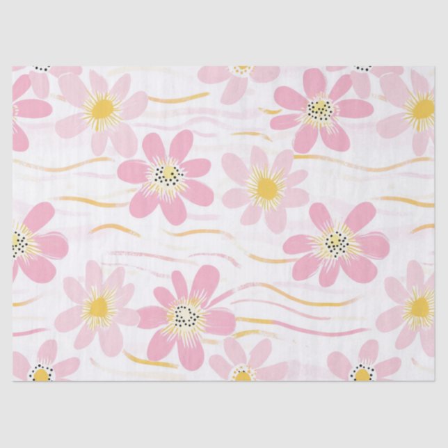 Papel De Seda Pastel Retro Floral (4) (Anverso)