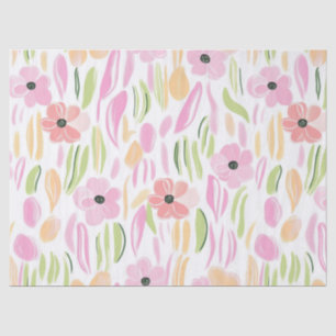 Papel De Seda Pastel Retro Floral (5)