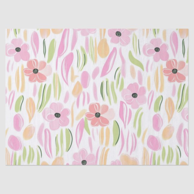 Papel De Seda Pastel Retro Floral (5) (Anverso)