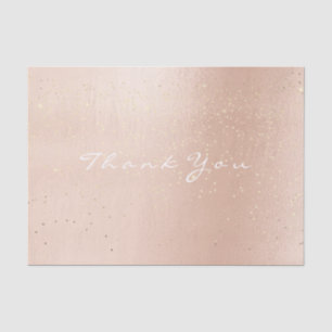 Papel De Seda Pastel Rosa Gold Confetti Rubor Gracias Nombre