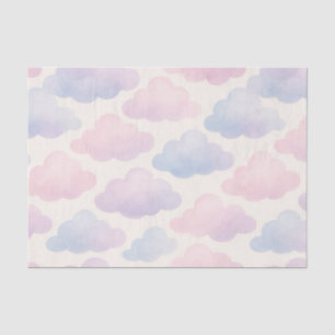 Papel De Seda Pastel Soñador Nube Rosa Azul Lila Caprichoso