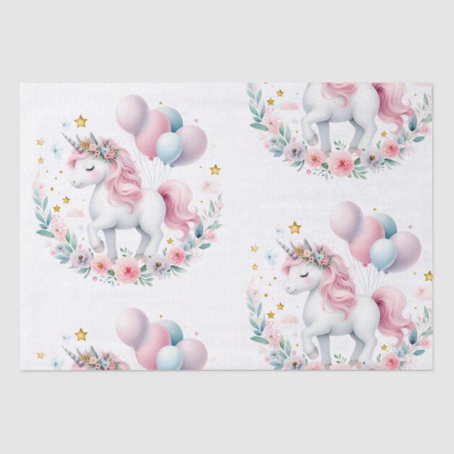 Papel De Seda Pastel Unicorn (Anverso)
