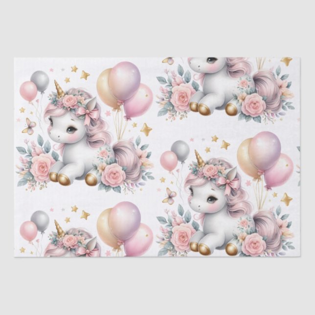 Papel De Seda Pastel Unicorn (Anverso)