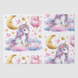 Papel De Seda Pastel Unicorn