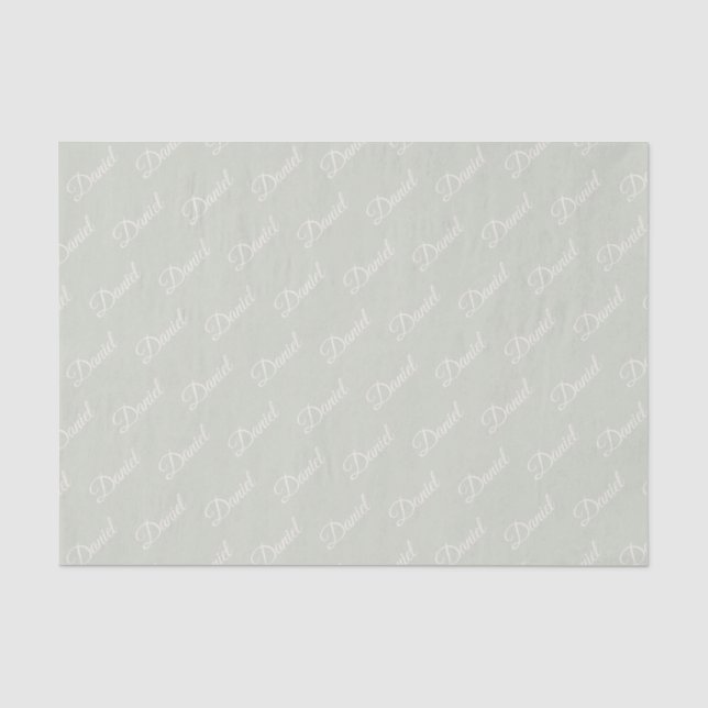Papel De Seda Pastel verde con texto crema. (Anverso)