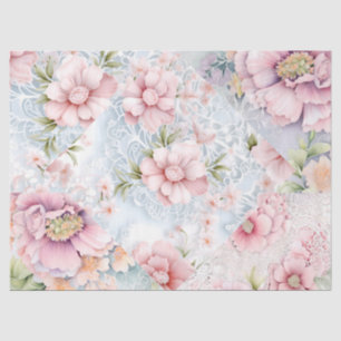 Papel De Seda Pastel Victorian Florals & Lace Decoupage