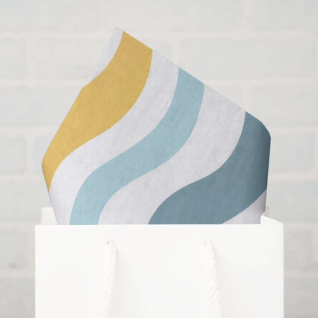 Papel De Seda Pastel Wavy Lines  (Bolsa de regalo)