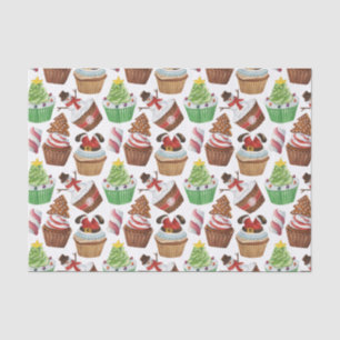 Papel De Seda Pasteles de Navidades de acuarela