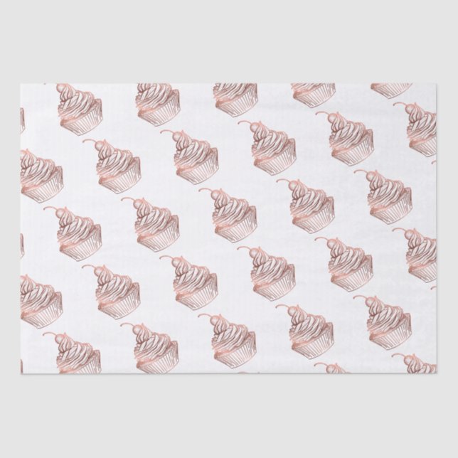 Papel De Seda Pasteles de torta y dulces Panadería Hogar Rústica (Anverso)