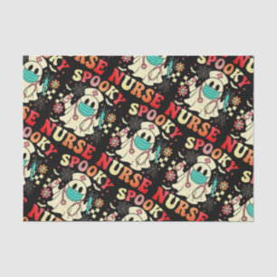 Papel De Seda Pasteles Retro Gráficos de Enfermera Fantasma Cute