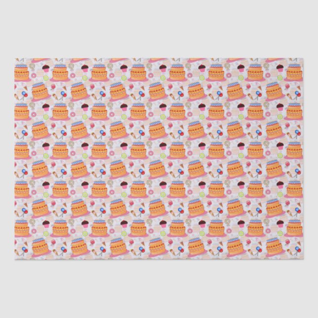 Papel De Seda Pasteles Y Pasteles (Anverso)