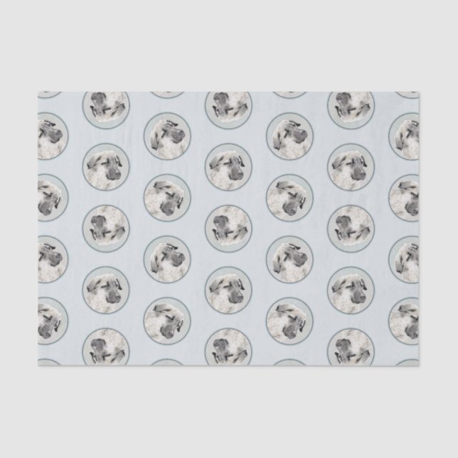 Papel De Seda Pastor Anatoliano Fawn Pintura Original De Perro (Anverso)