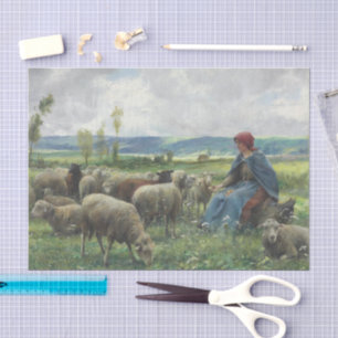 Papel De Seda Pastores y ovejas por Julien Dupre