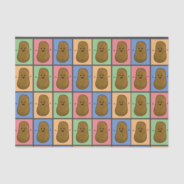 Papel De Seda Patata de estilo Pop Art (Anverso)