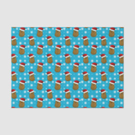 Papel De Seda Patatas de Navidad con sombreros de Santa