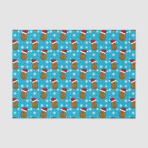 Papel De Seda Patatas de Navidad con sombreros de Santa