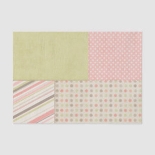 Papel De Seda Patchaje rosa y verde