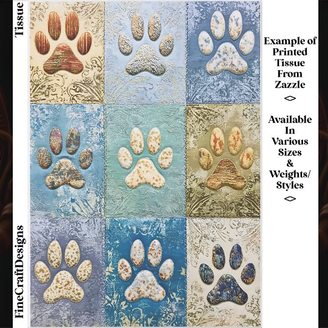 Papel De Seda Patchwork Dog and Cat Paw Prints EN6 Decoupage (Subido por el creador)