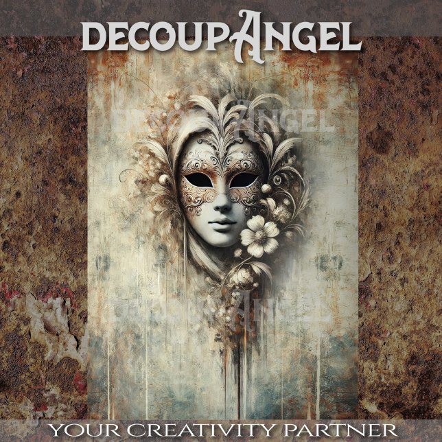 Papel De Seda Patina con máscara veneciana - Desnudar (Subido por el creador)