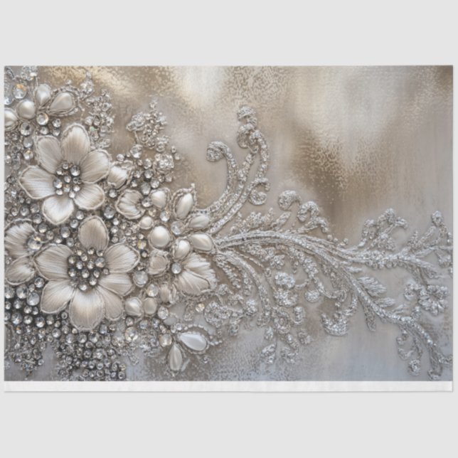 Papel De Seda Patina Diamante de imitación, Bling de fondo (Anverso)