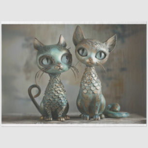 Papel De Seda Patina Finish 2 Cats Decoupage