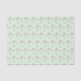 Papel De Seda Patinaje Hielo Snowmen Green