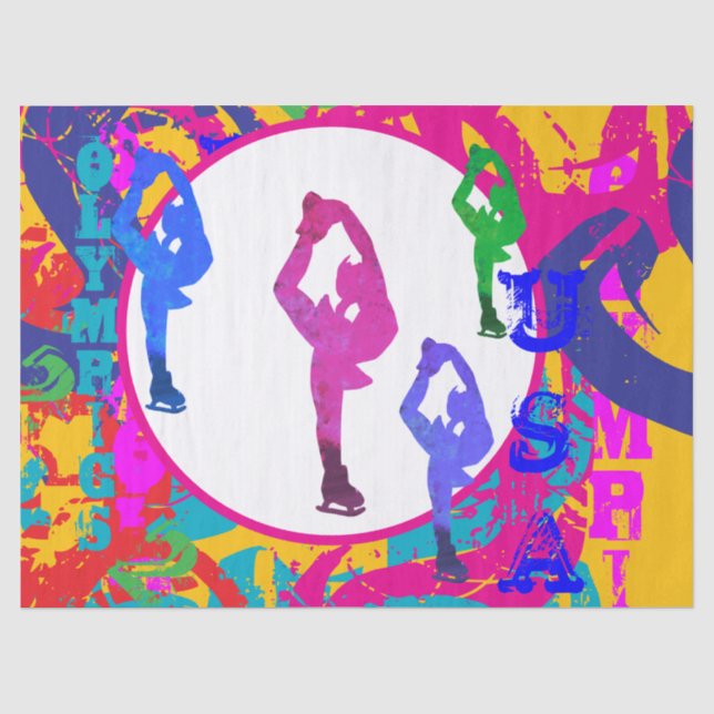 PAPEL DE SEDA PATINAJE OLÍMPICO  (Anverso)