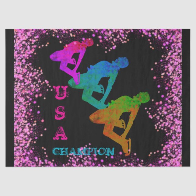 PAPEL DE SEDA PATINAJE OLÍMPICO  (Anverso)