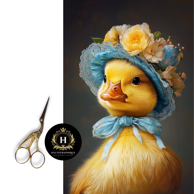 Papel De Seda Patito Antiguo con Gorro Floral Decoupage (Subido por el creador)