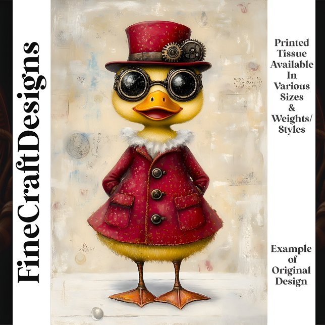 Papel De Seda Patito Steampunk Lindo con Abrigo y Sombrero K7 De (Subido por el creador)