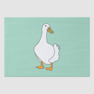 Papel De Seda Pato Ave Blanco Pato