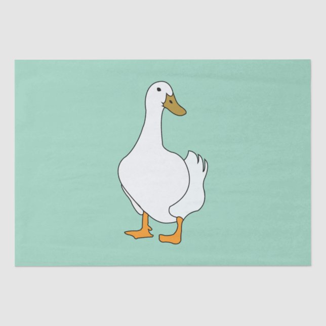 Papel De Seda Pato Ave Blanco Pato  (Anverso)