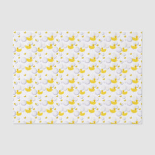 Papel De Seda Pato de goma amarillo y burbujas