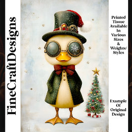Papel De Seda Pato Fantasía Festiva Caprichosa L9 Decoupage
