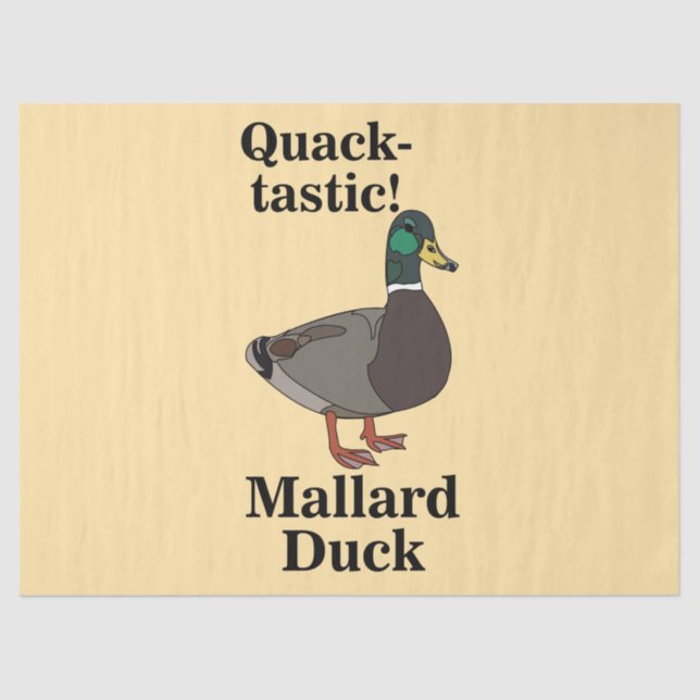 Papel De Seda Pato Quack-Tástico Mallard (Anverso)