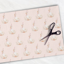 Papel De Seda Pato Tonto Cumpleaños Niñas Rosa Elegante