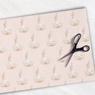Papel De Seda Pato Tonto Cumpleaños Niñas Rosa Elegante